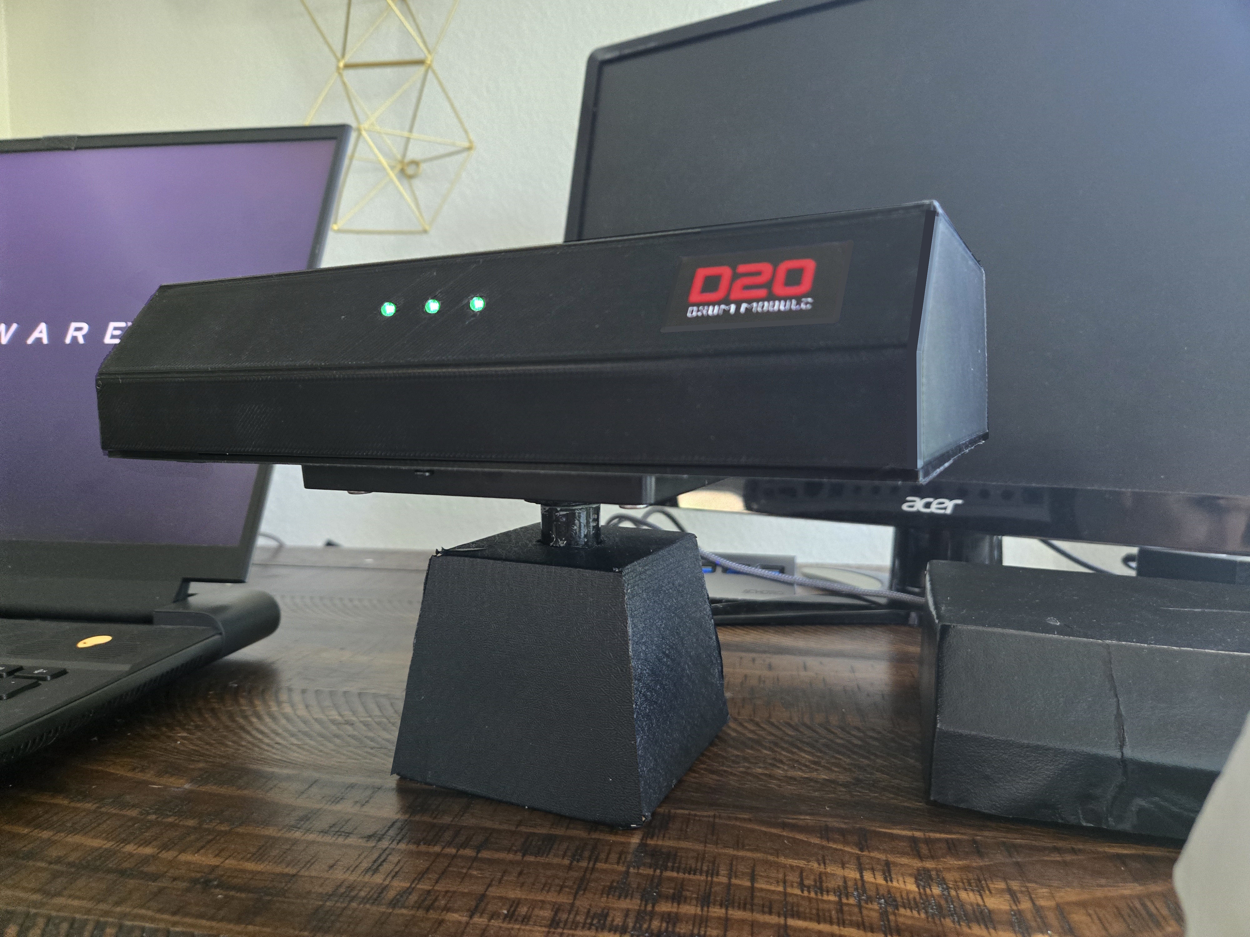 D10 Drum Module mounted above drum pads