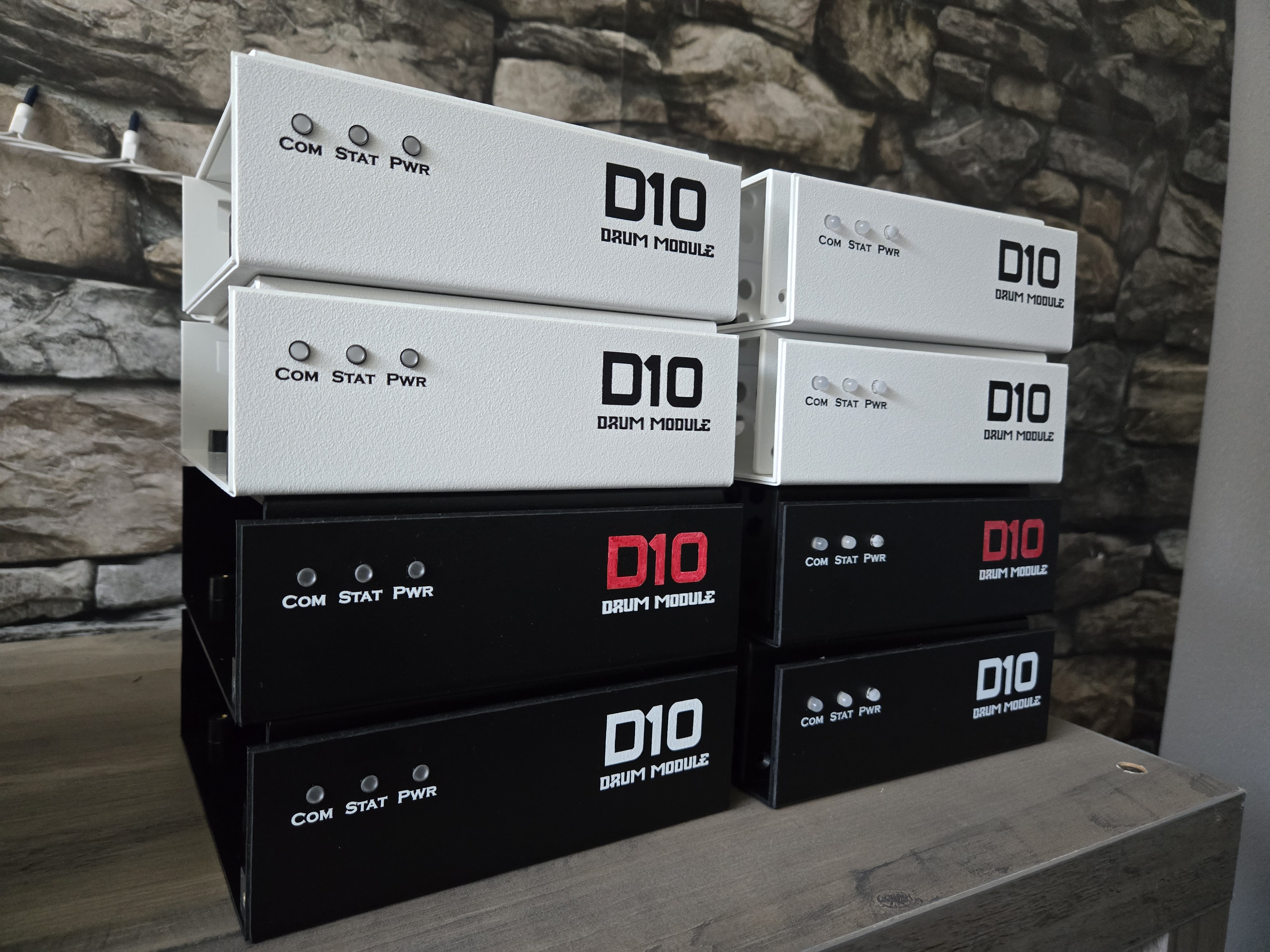 Multiple D10 Drum Modules stacked